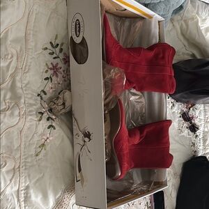 Dr. Scholl's Red Heeled Boots for Stylish Comfort